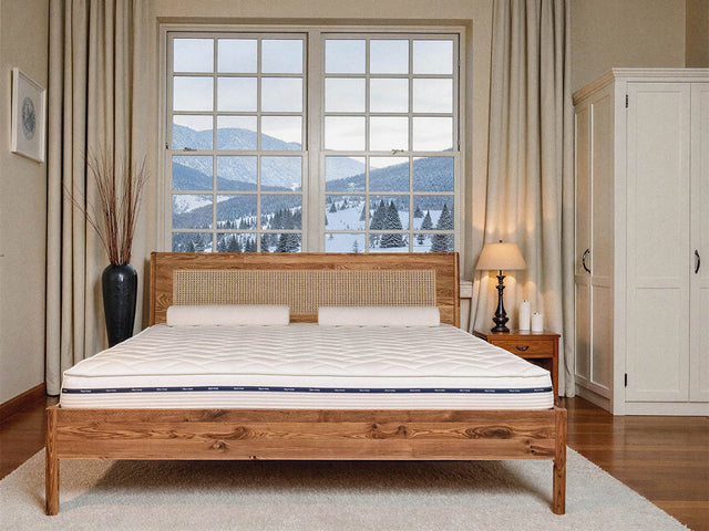 Nordic Design Massiv Eg - Fransk flet, bund og madras