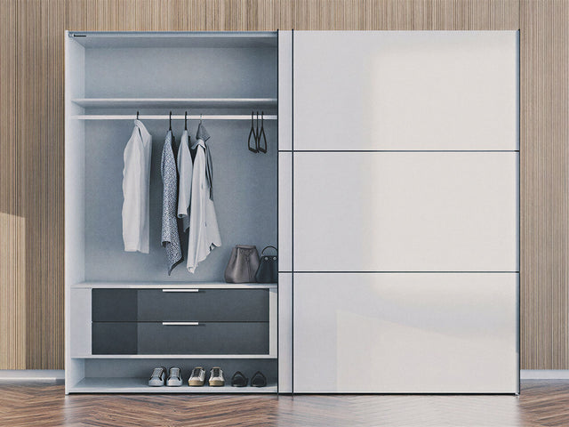 SEOUL Klædeskab med glaslåger