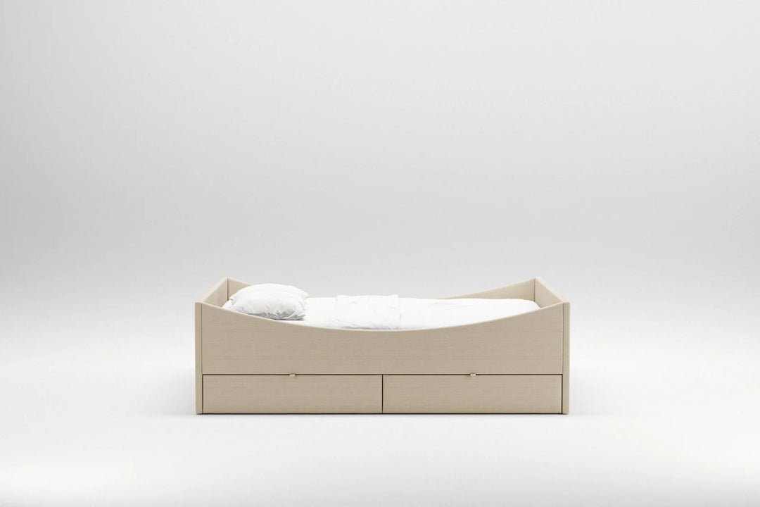 RYE Curved dobbeltseng med skuffer