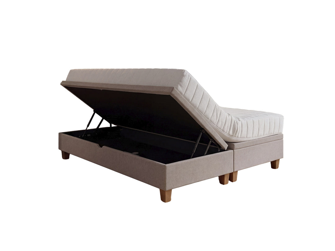Nordic Design Lumi opbevaringsseng med Pocket madras & Top