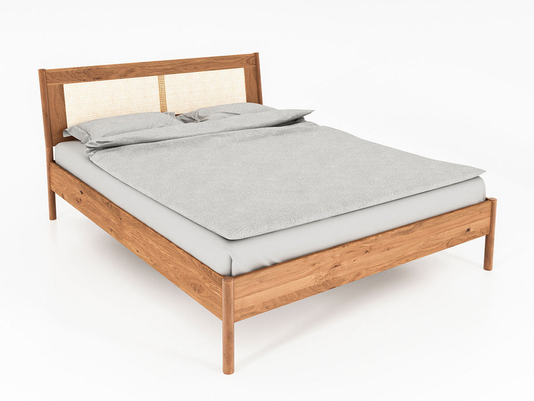 Nordic Design Massiv Eg - Fransk flet, bund og madras
