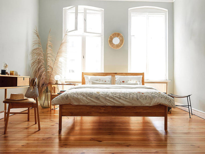 Nordic Design Massiv Eg - Fransk flet, bund og madras