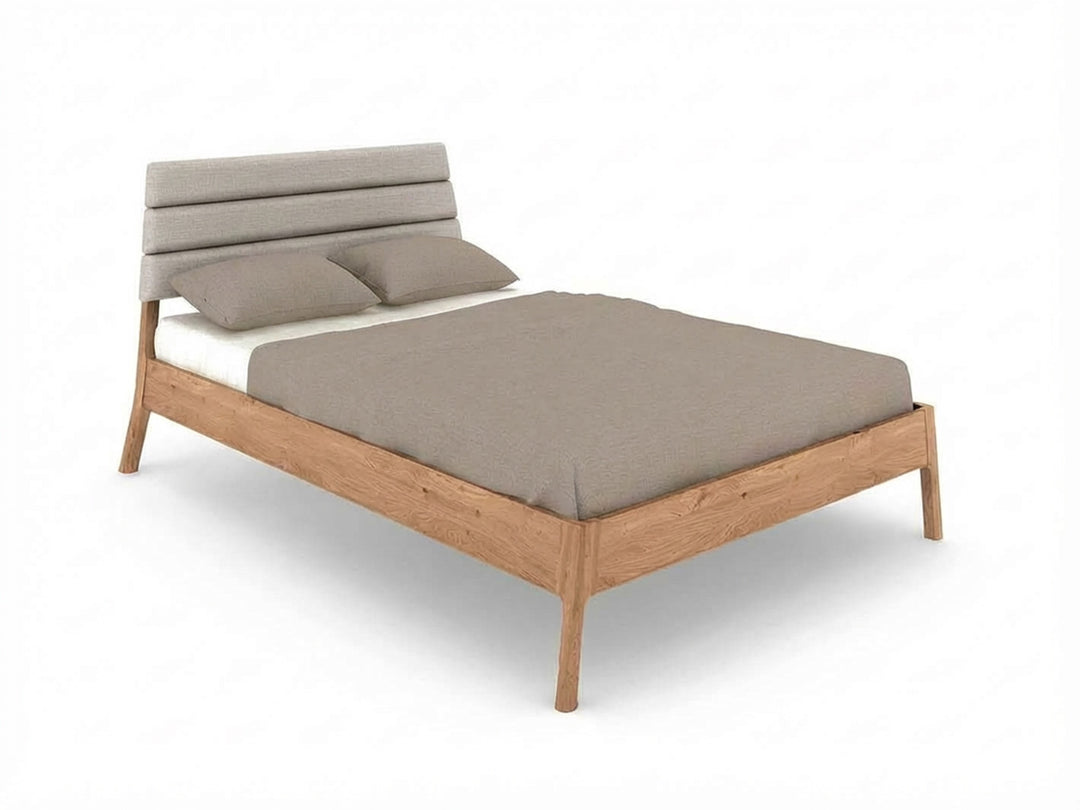 Nordic Design light sengeramme med stof gavl 140x200 cm