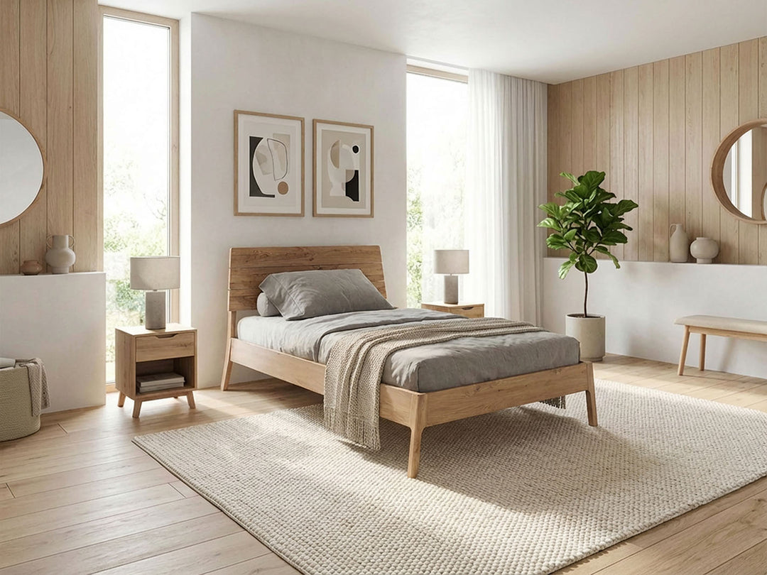 Nordic Design light Eg sengeramme inkl. gavl 90x200 cm