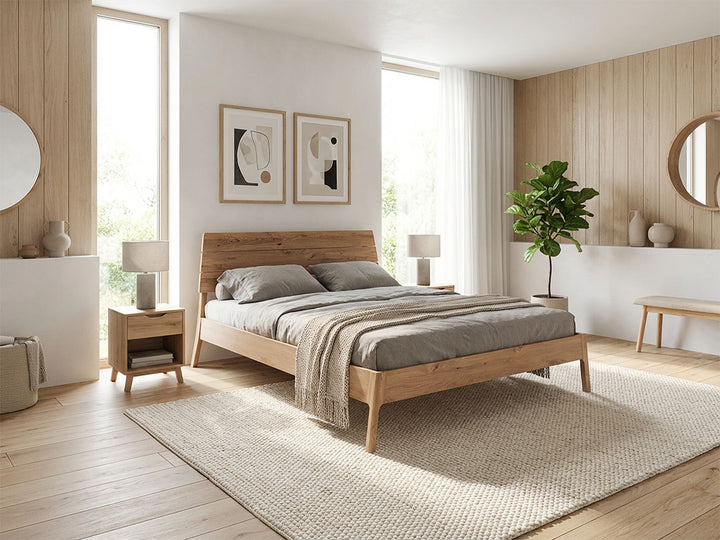 Nordic Design light Eg sengeramme inkl. gavl 160x200 cm