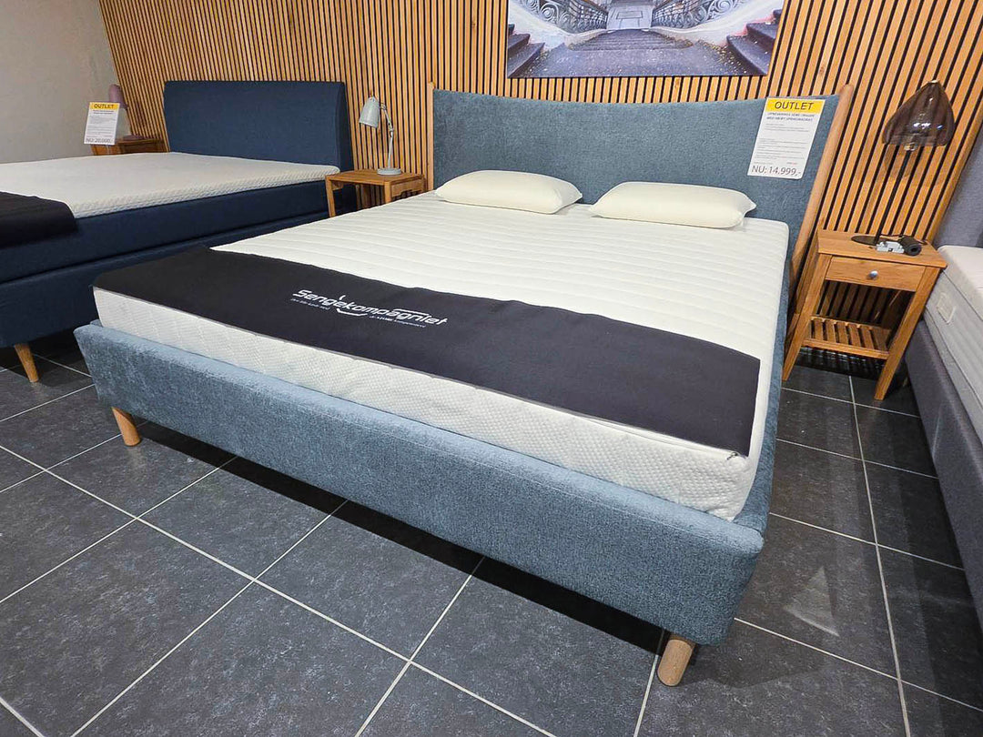 OUTLET Opbevarings seng med Højby springmadras 180x200 cm