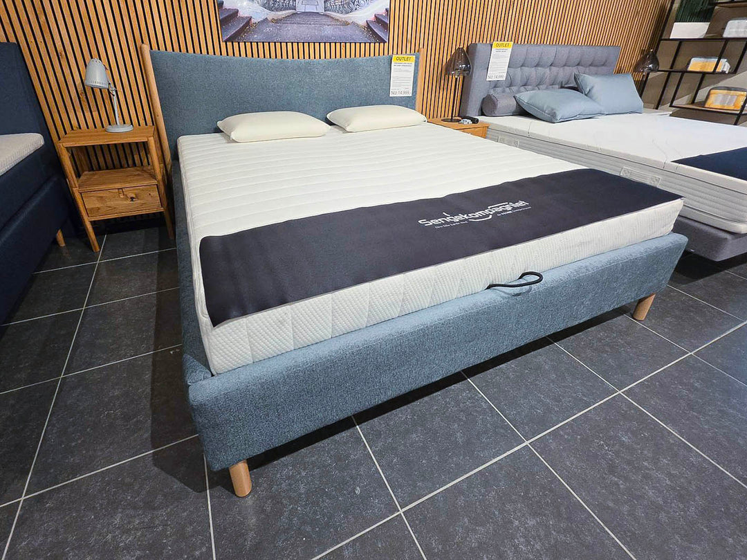 OUTLET Opbevarings seng med Højby springmadras 180x200 cm