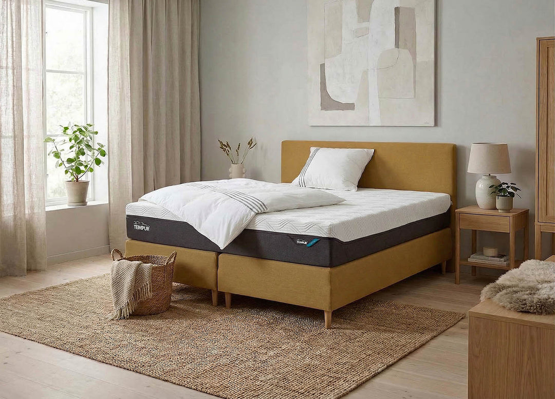 Tempur Pro Plus kontinental med Harmony Neve springbox