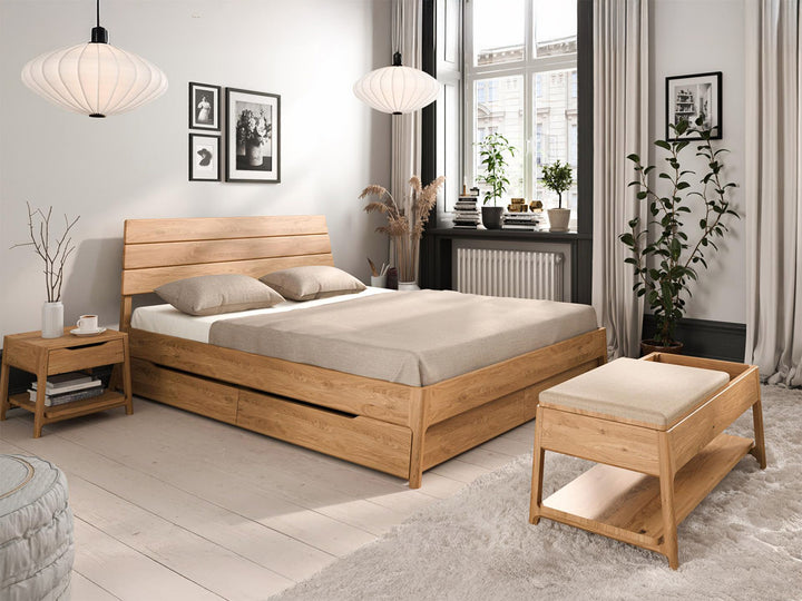 Nordic Design light eg pure halvandenmands seng